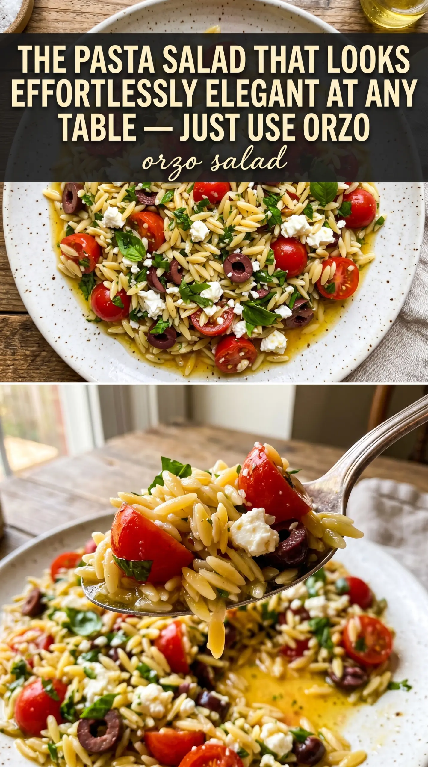 Orzo Salad lemon herbs fresh