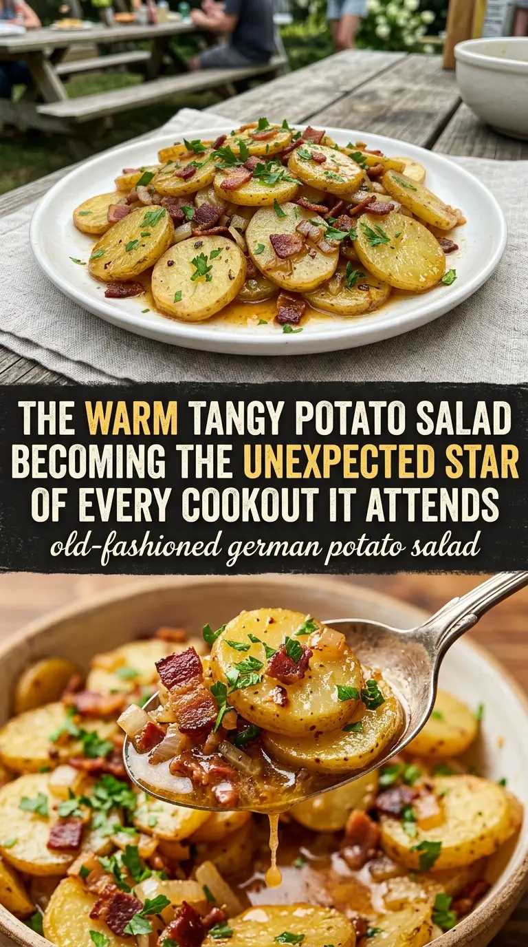 Old-Fashioned German Potato Salad warm tangy bacon
