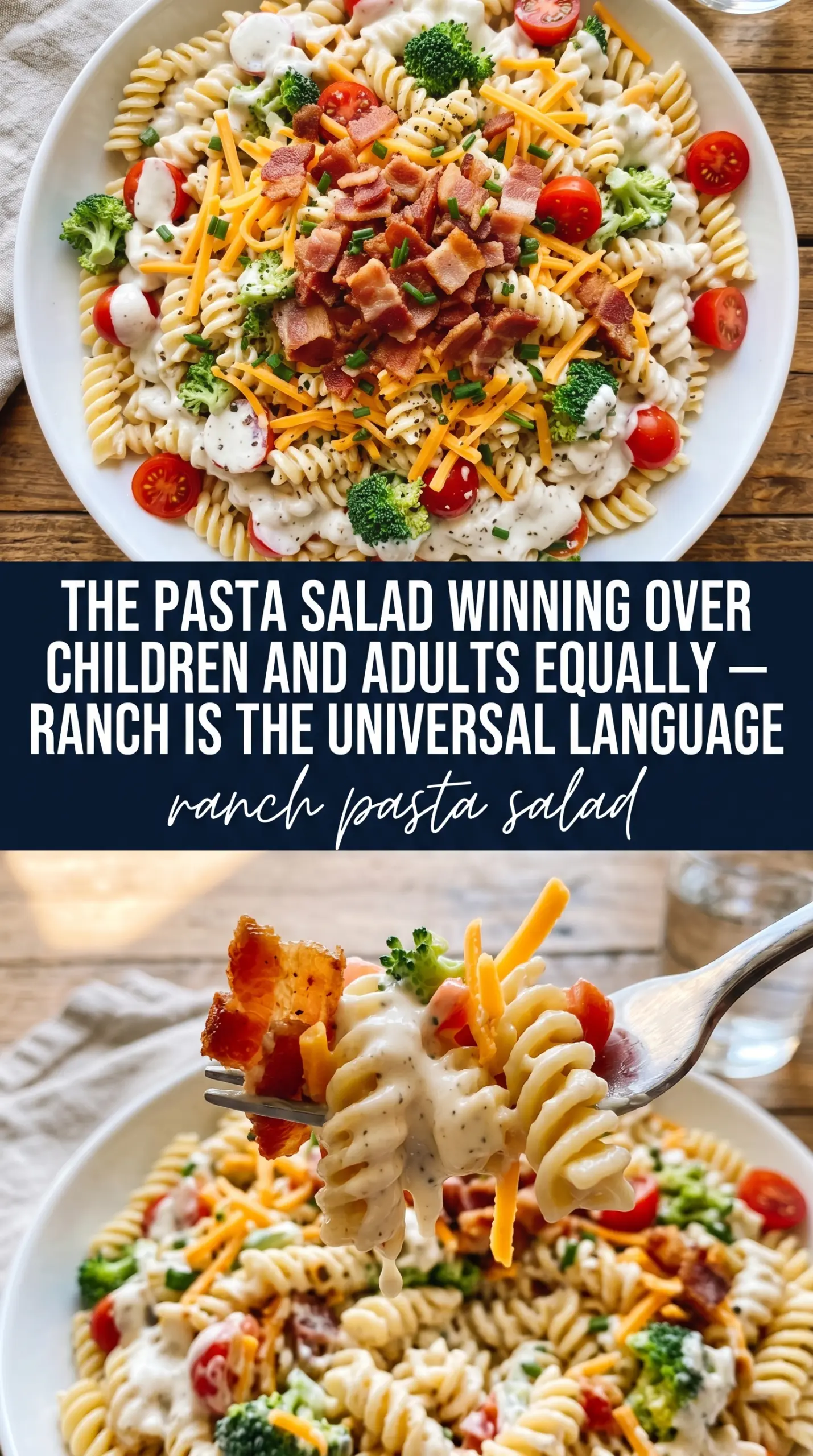 ranch pasta salad creamy bacon-cheddar