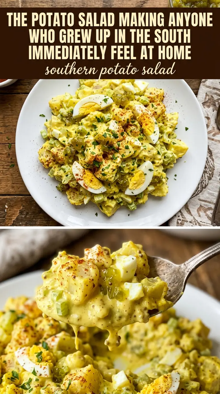 Southern potato salad creamy eggs pickles