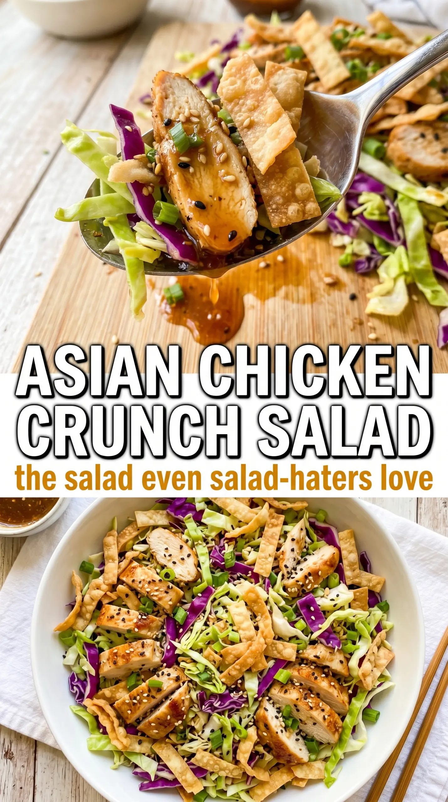 Asian Chicken Crunch Salad crisp sesame ginger