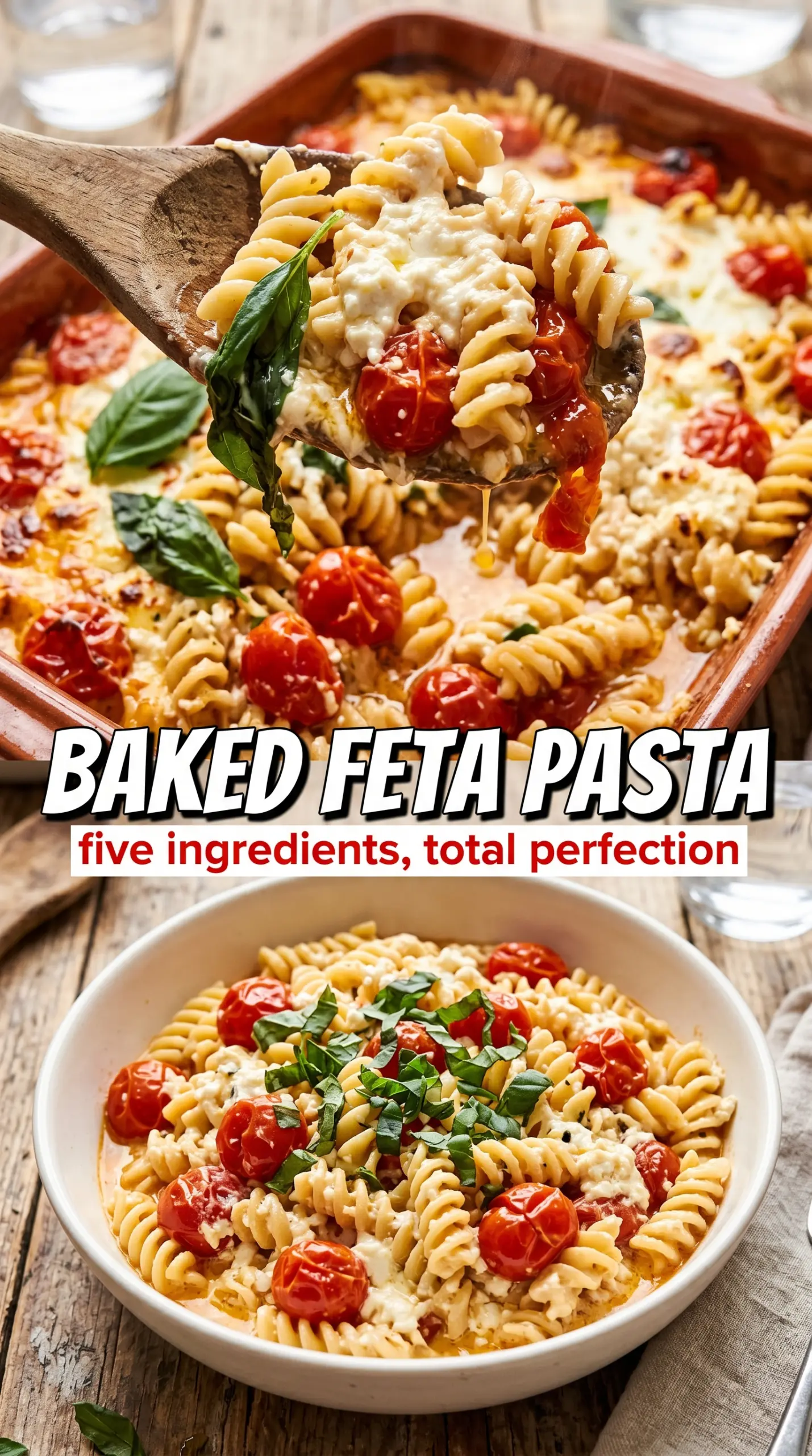 Baked Feta Pasta creamy roasted-tomato pasta