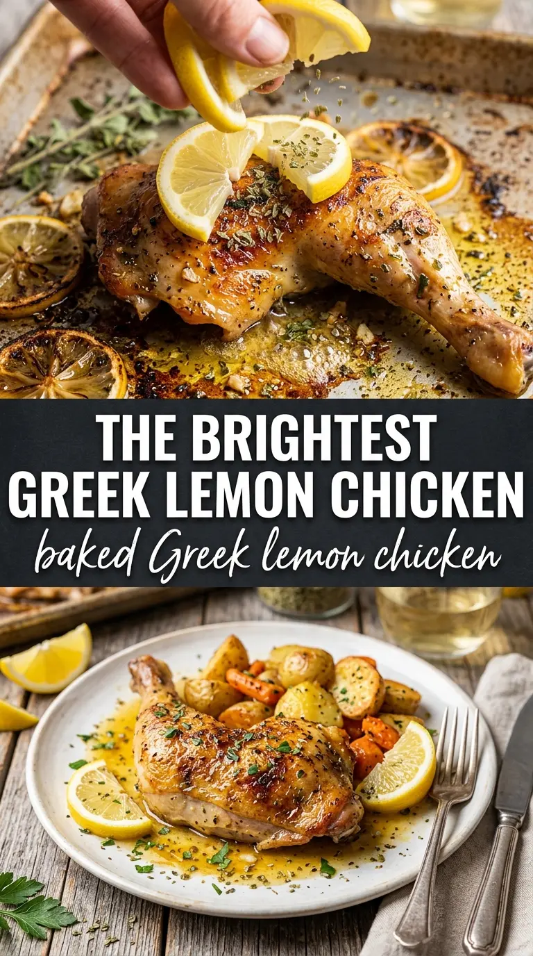 Baked Greek Lemon Chicken golden roasted lemon-oregano