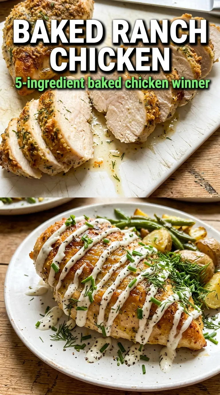 Baked Ranch Chicken crispy Parmesan crust