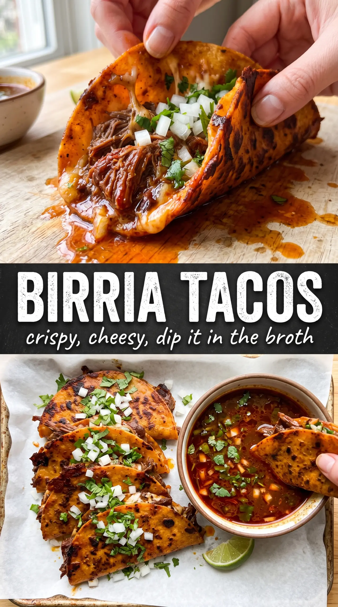 Birria Tacos crispy cheesy