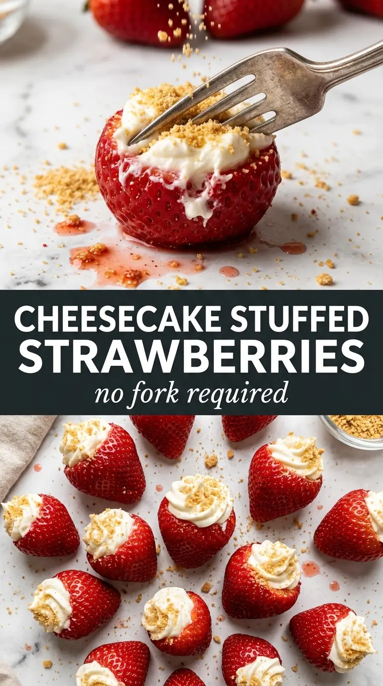 Cheesecake Stuffed Strawberries creamy, berry, no-bake