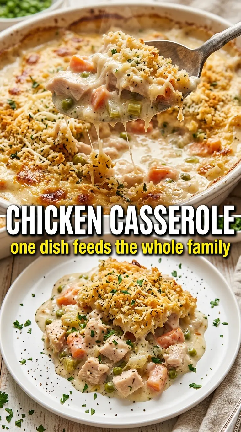Chicken casserole creamy cheddar Ritz crust