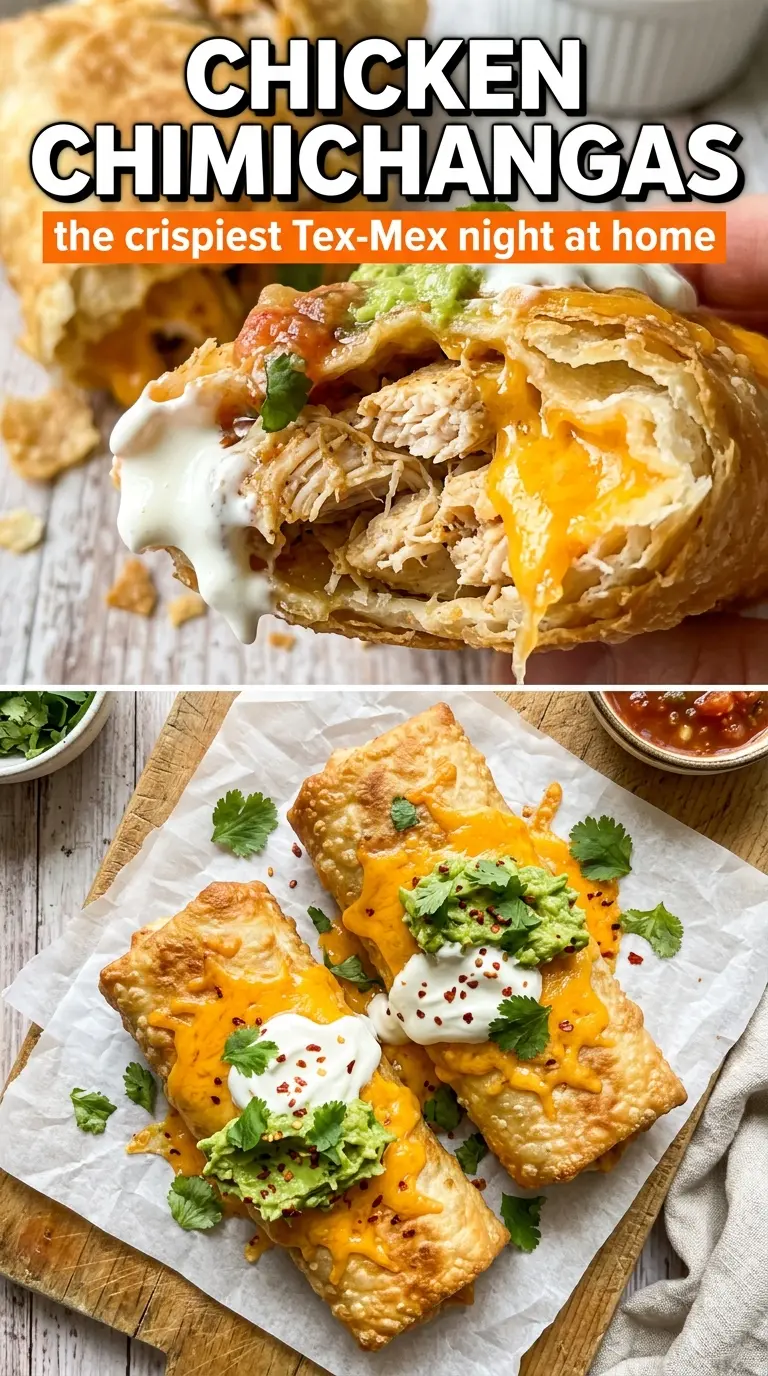 Chicken Chimichangas crispy Tex-Mex