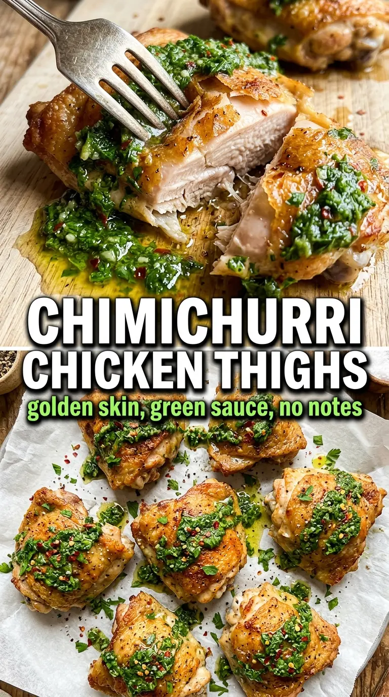 Chimichurri Chicken Thighs crispy herb chicken