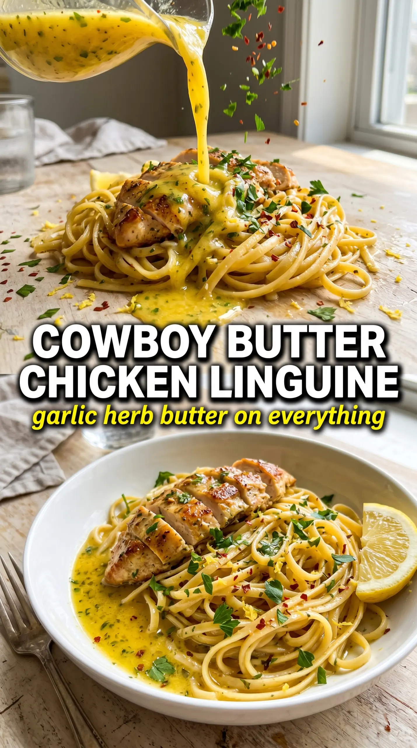 Cowboy Butter Chicken Linguine bold buttery pasta