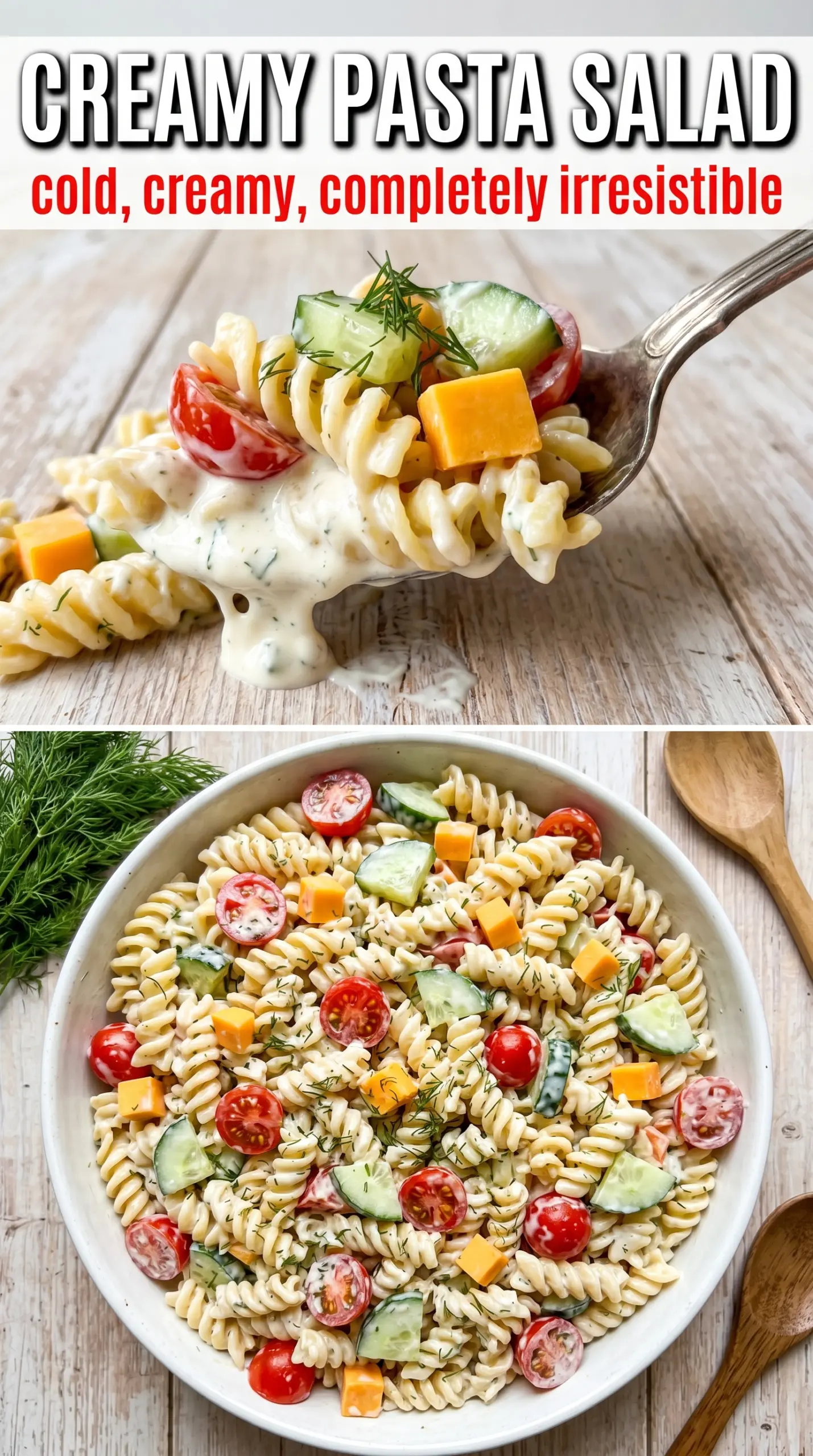 Creamy Pasta Salad colorful creamy