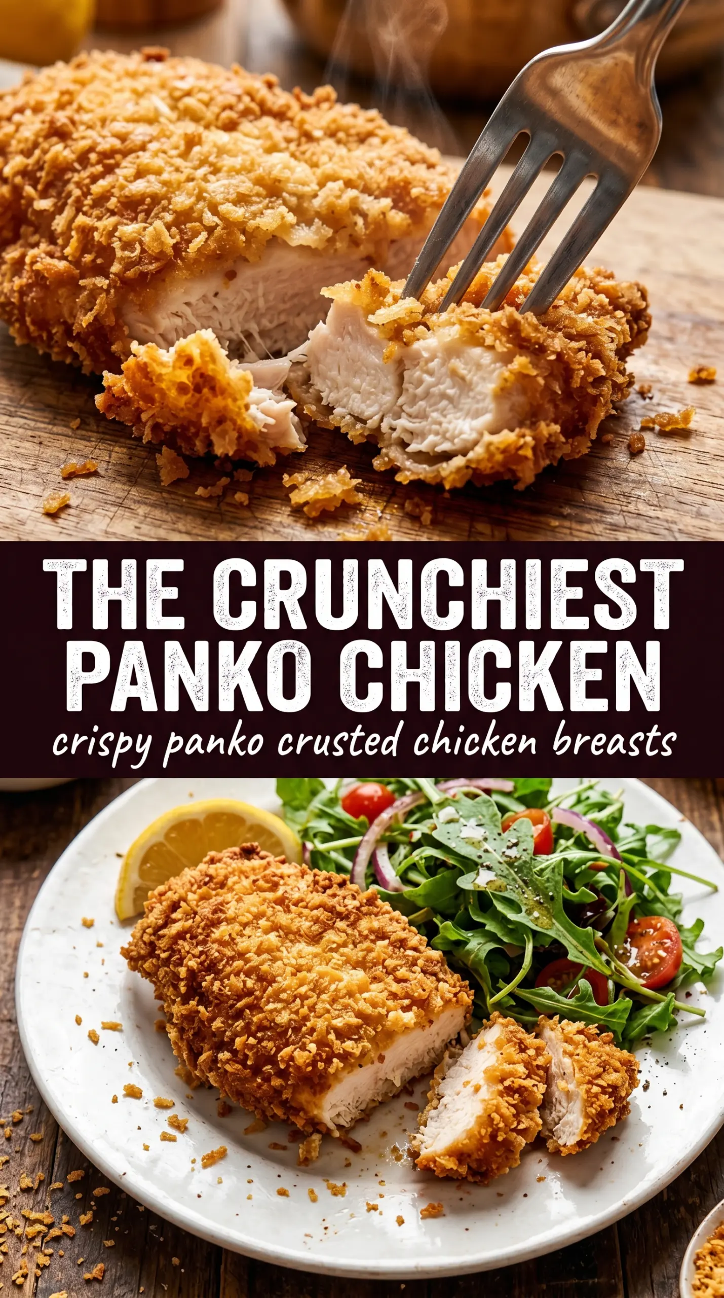 Crispy Panko Crusted Chicken Breasts crunchy golden juicy