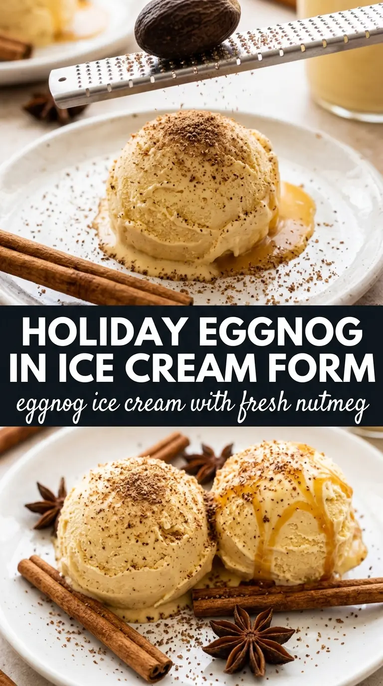 Eggnog Ice Cream creamy spiced