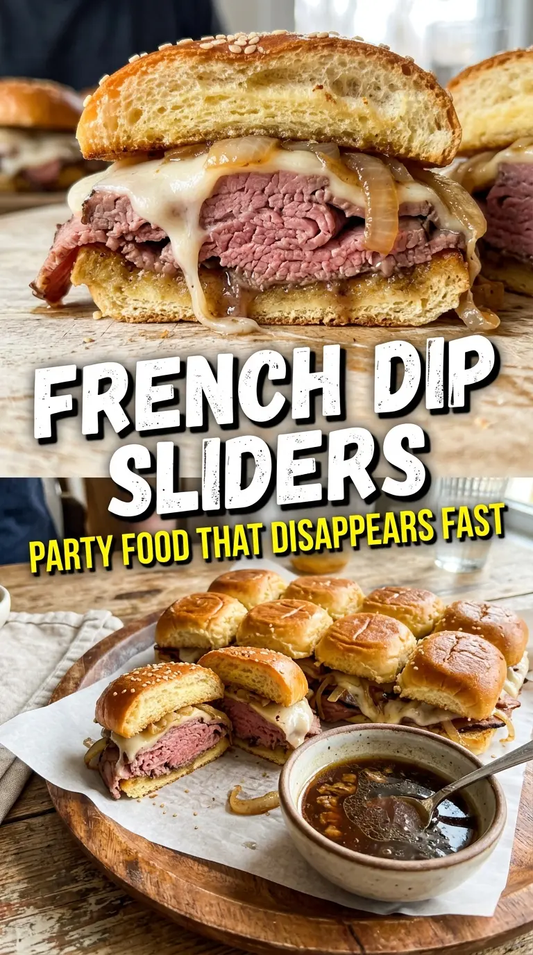 French dip sliders cheesy roast beef buttery buns
