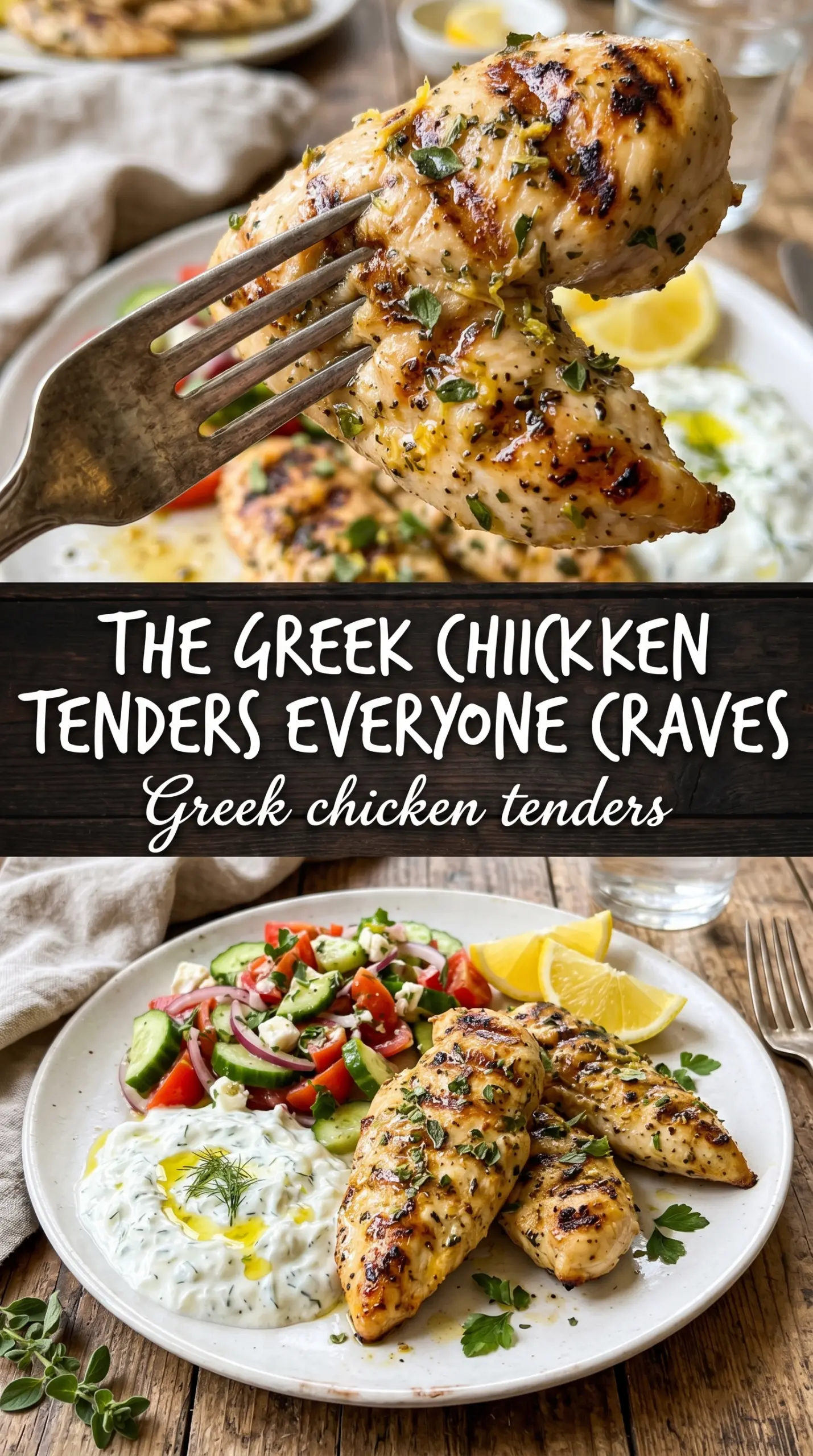 Greek chicken tenders lemon oregano