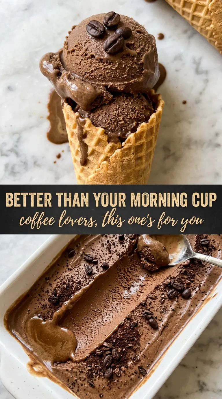 Homemade Coffee Ice Cream deep espresso custard