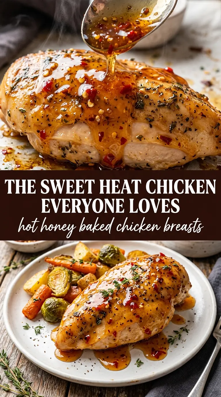 Hot honey baked chicken breasts sweet heat glaze
