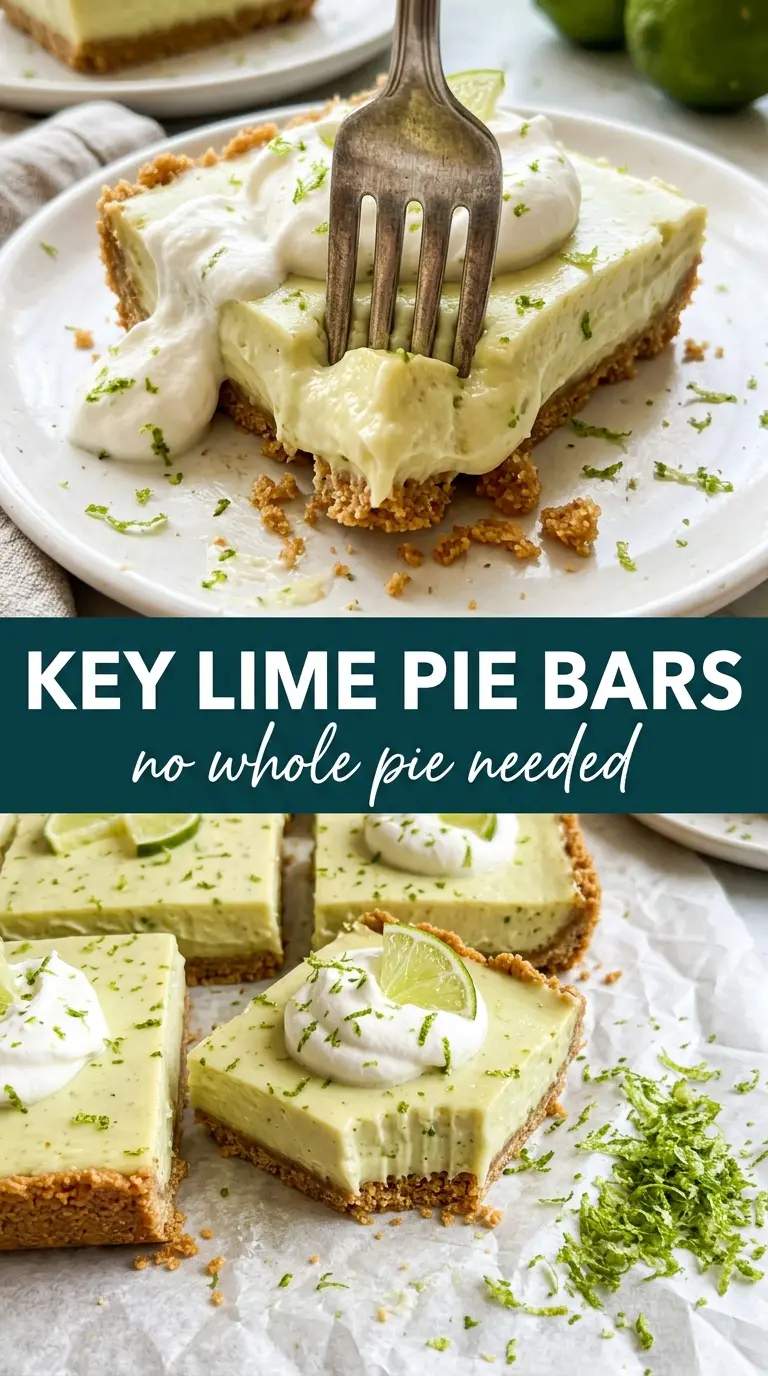 Key lime pie bars tart creamy