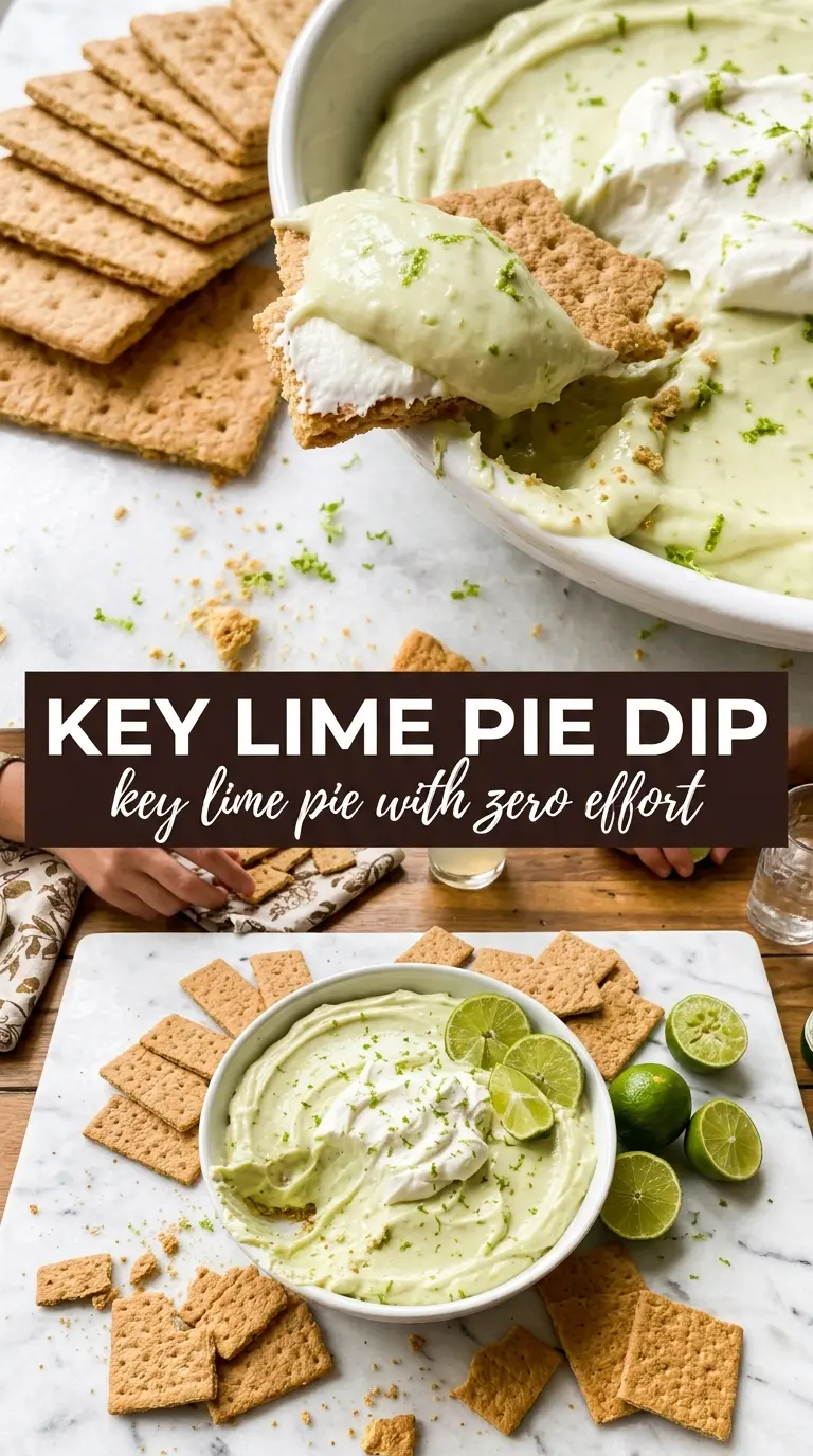 Key Lime Pie Dip creamy lime, graham, no-bake