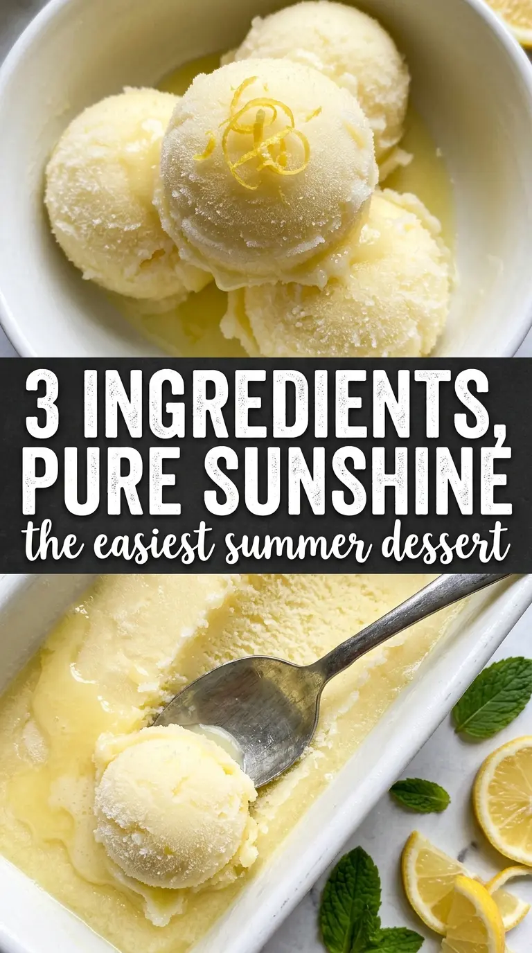 Lemon sorbet bright icy citrus