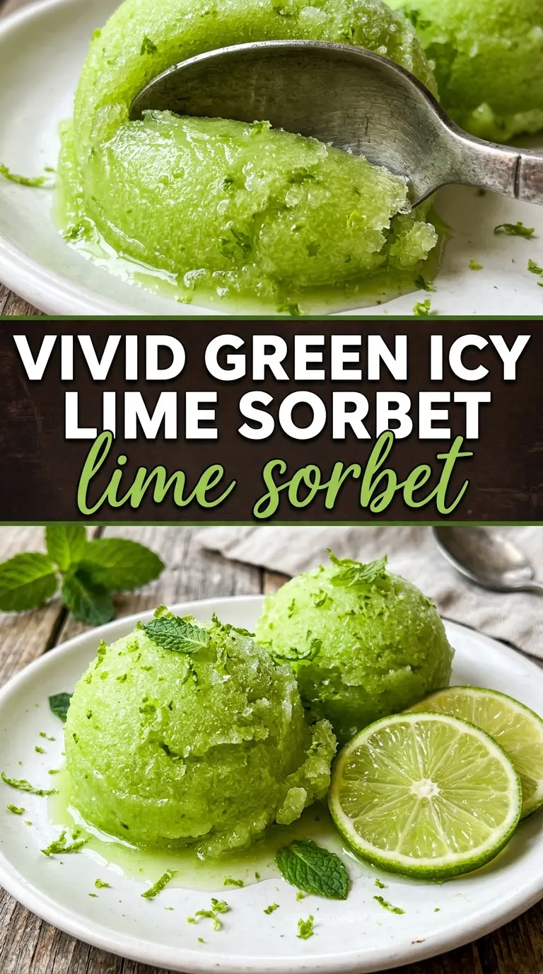 Lime Sorbet tart icy refreshing