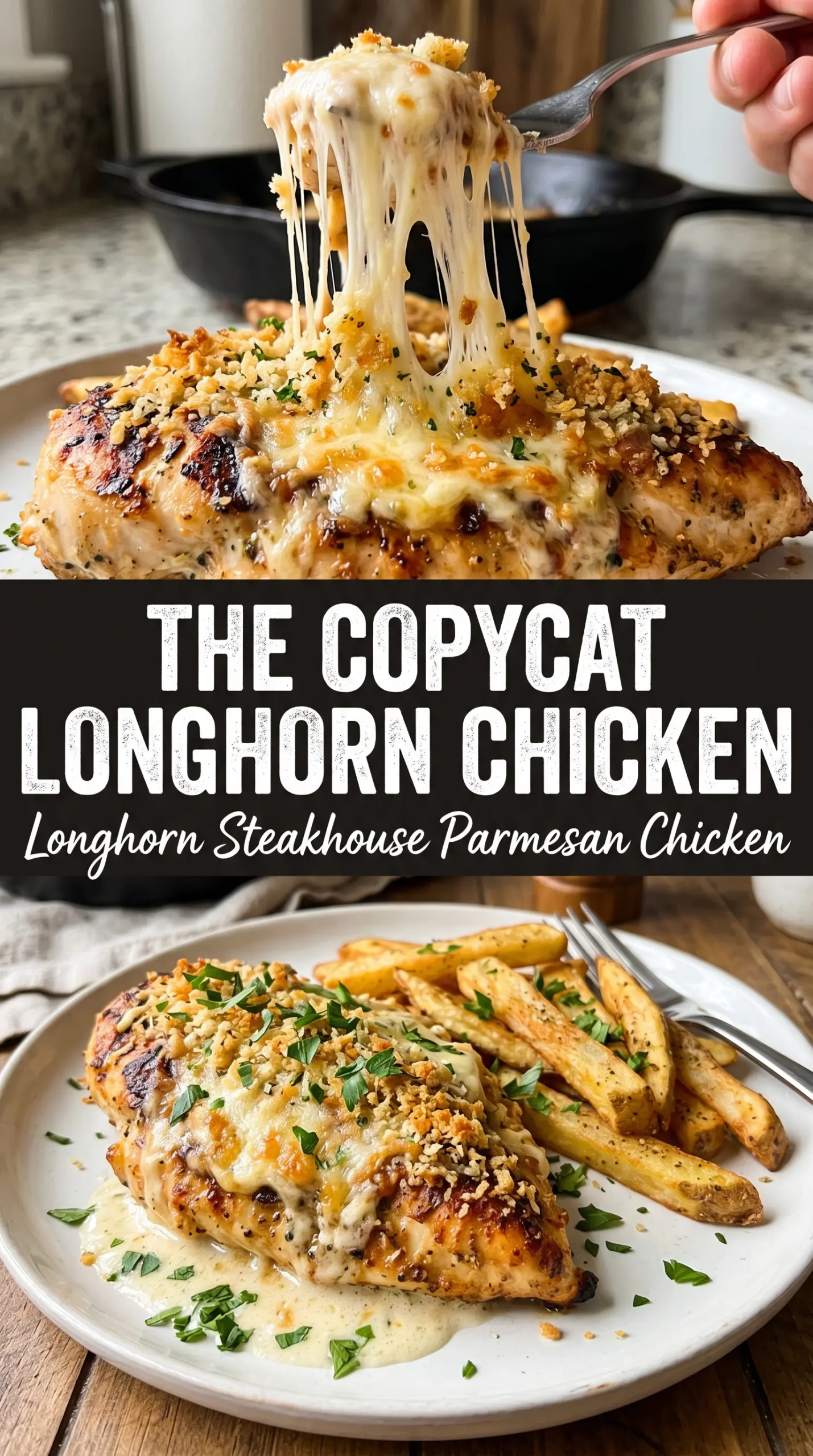 Longhorn Steakhouse Parmesan Chicken golden cheesy copycat