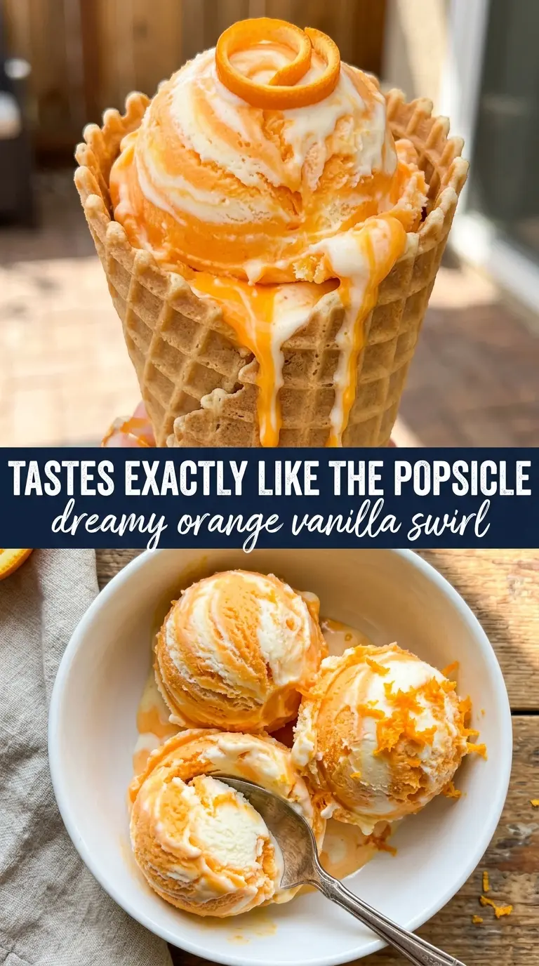 Orange Creamsicle Ice Cream creamy citrus swirl