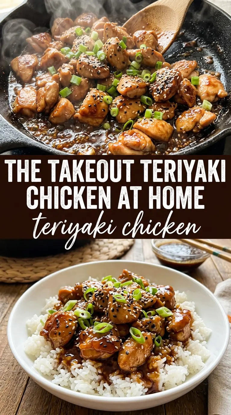Teriyaki Chicken glossy glazed sesame