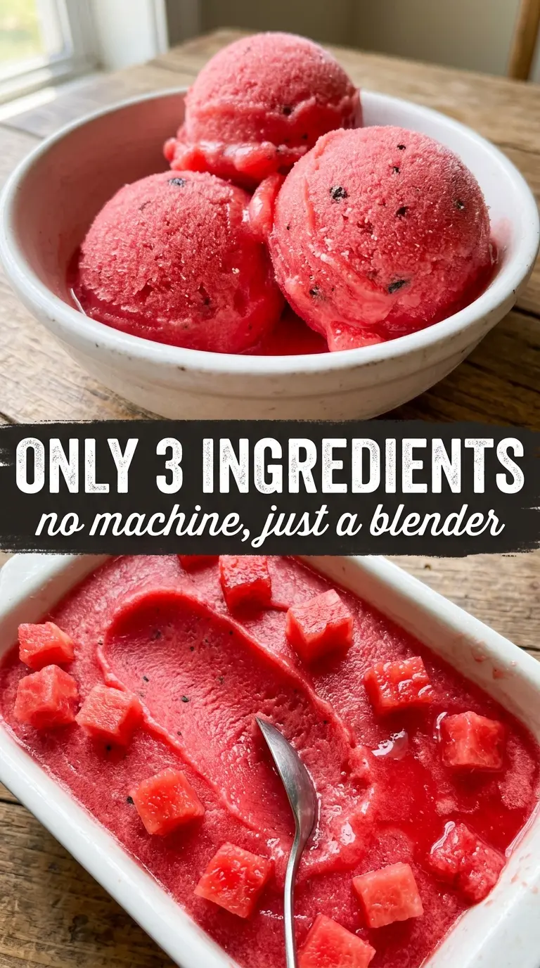 Watermelon sorbet icy refreshing lime