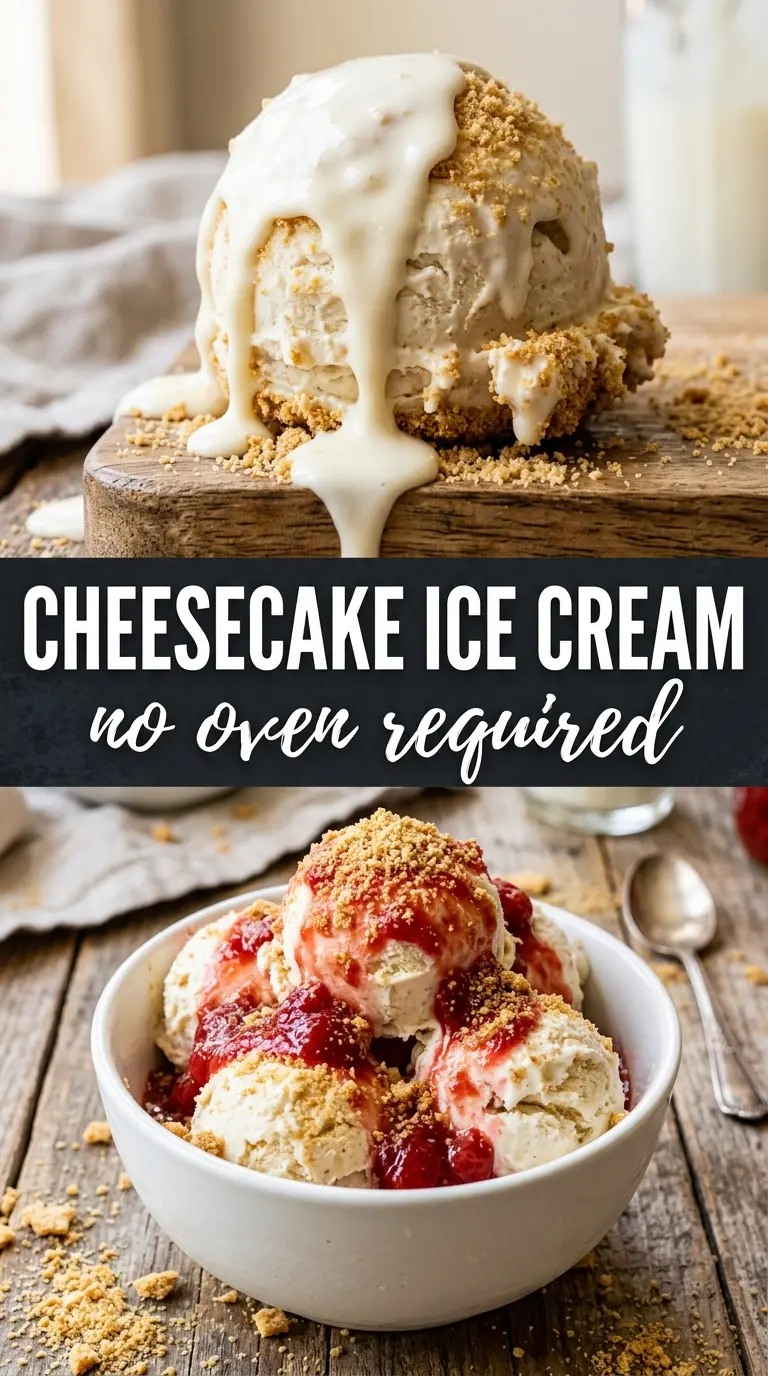 Cheesecake Ice Cream creamy strawberry graham