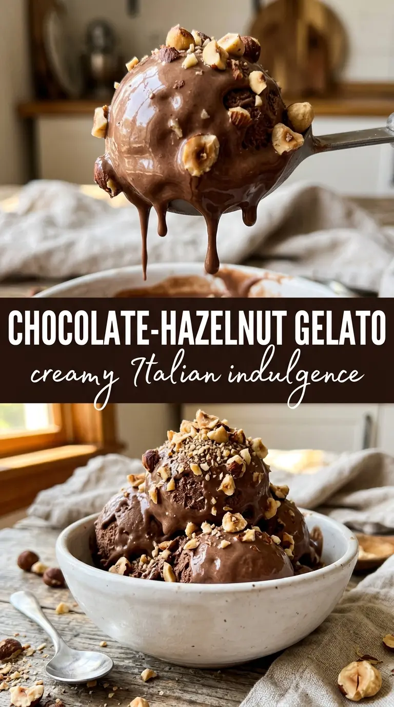 Chocolate-Hazelnut Gelato dense silky