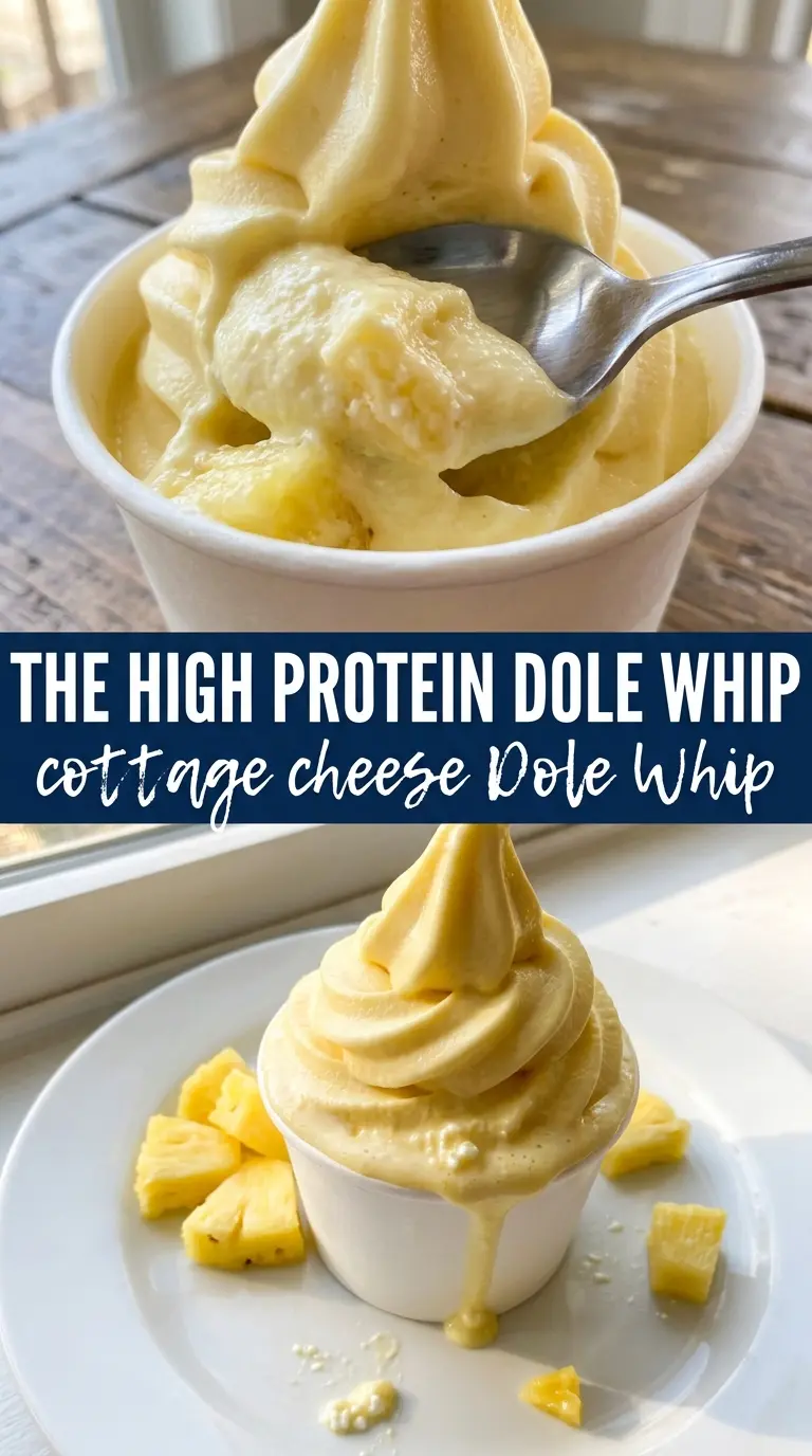 Cottage Cheese Dole Whip creamy pineapple soft serve