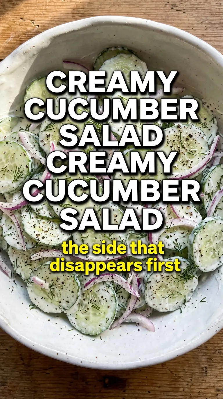 Creamy Cucumber Salad crisp dill tangy