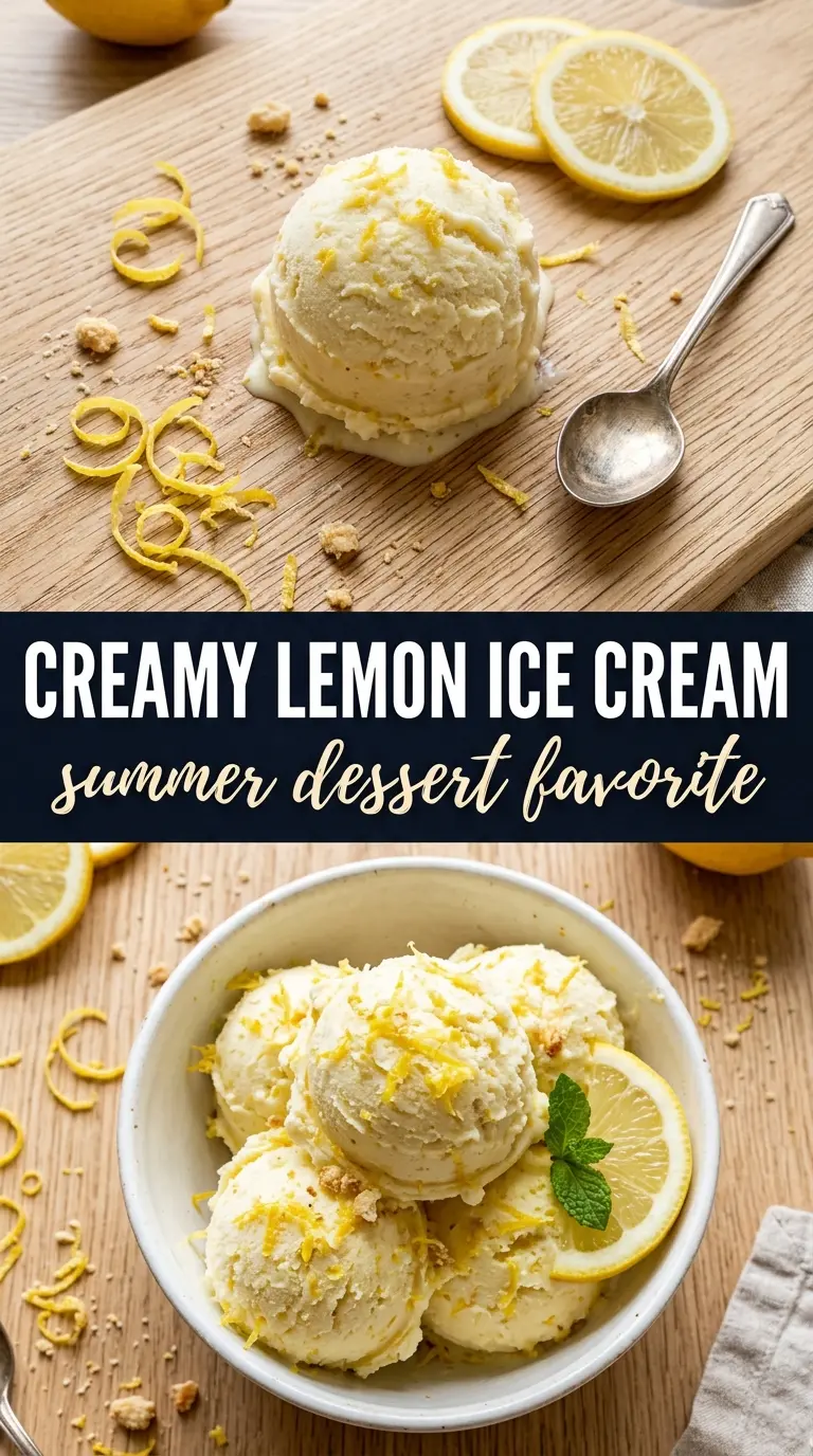 Creamy Lemon Ice Cream bright citrus custard