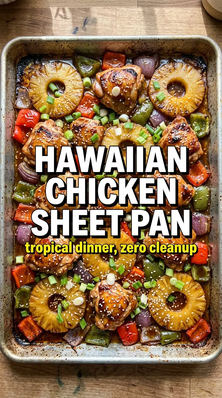 Hawaiian Chicken Sheet Pan caramelized pineapple sticky glaze
