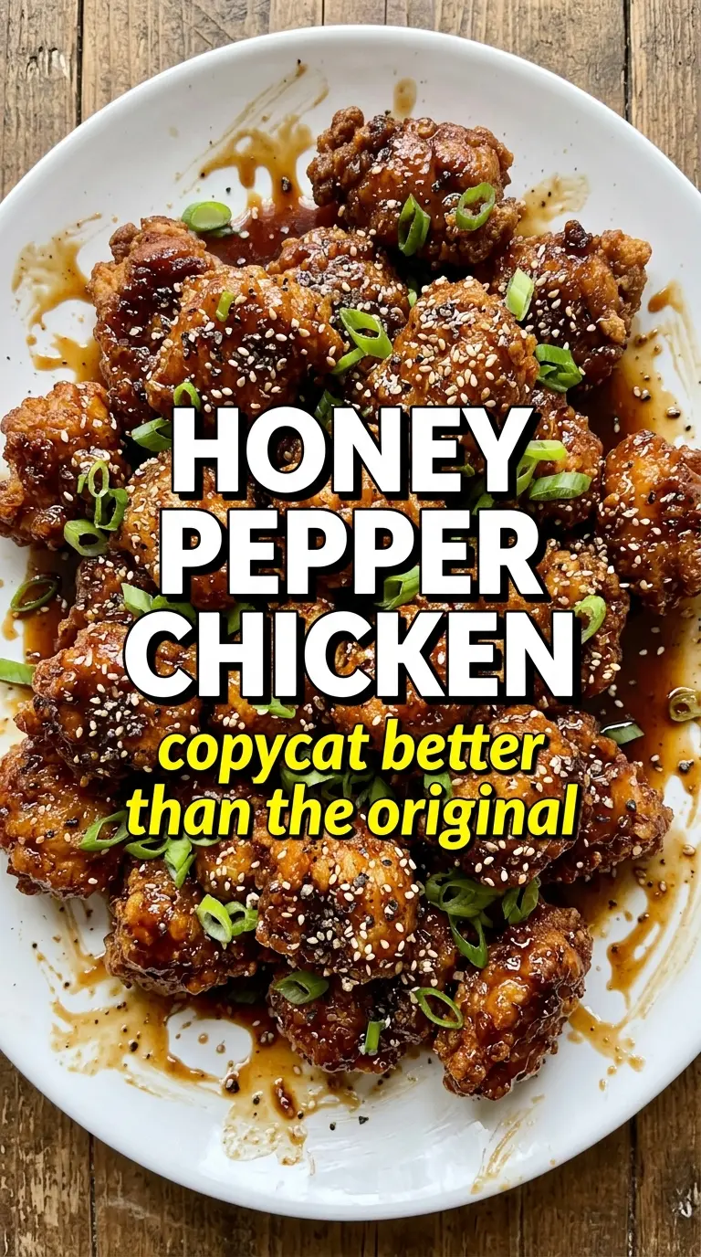 Honey Pepper Chicken sticky peppered glaze
