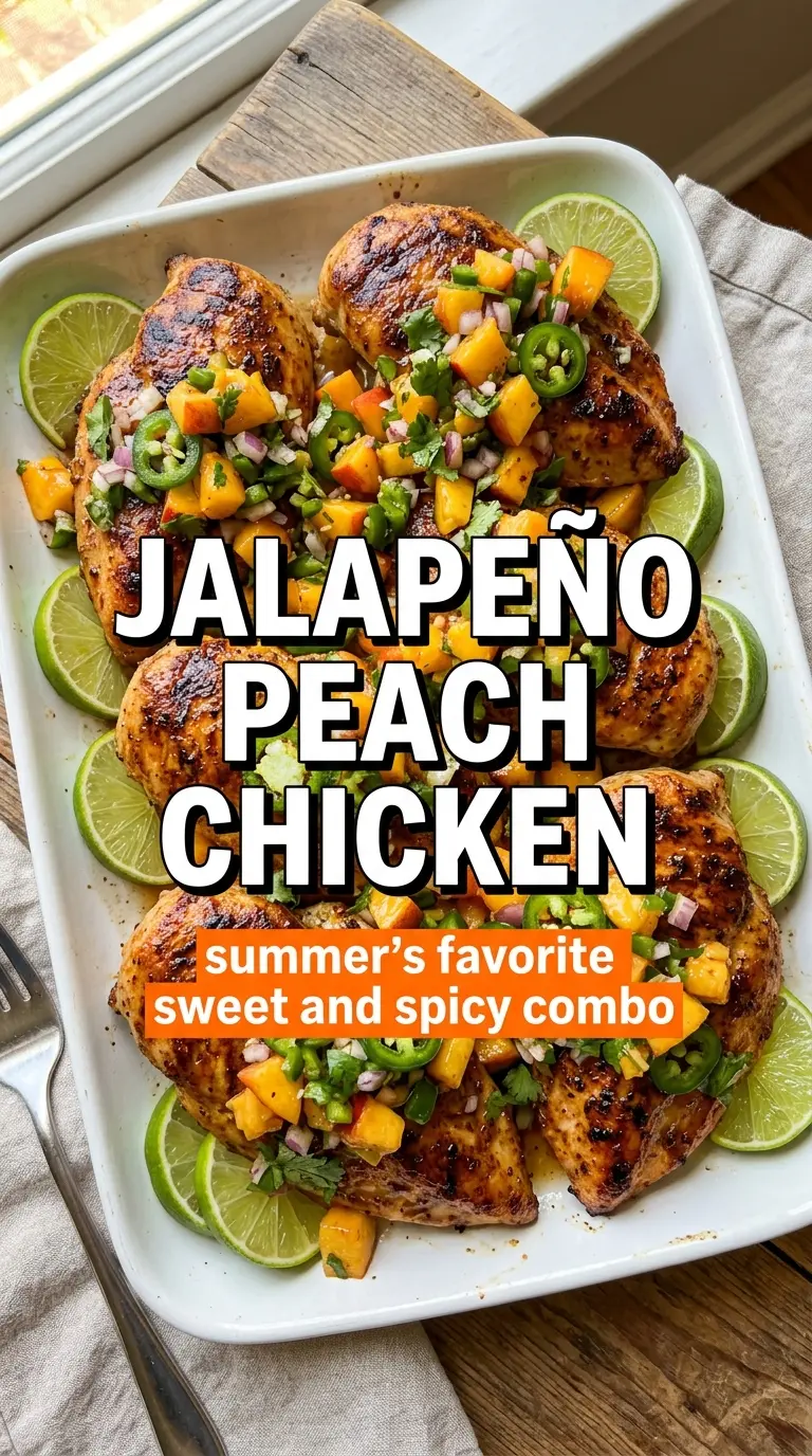 Jalapeño Peach Chicken sticky glazed chicken