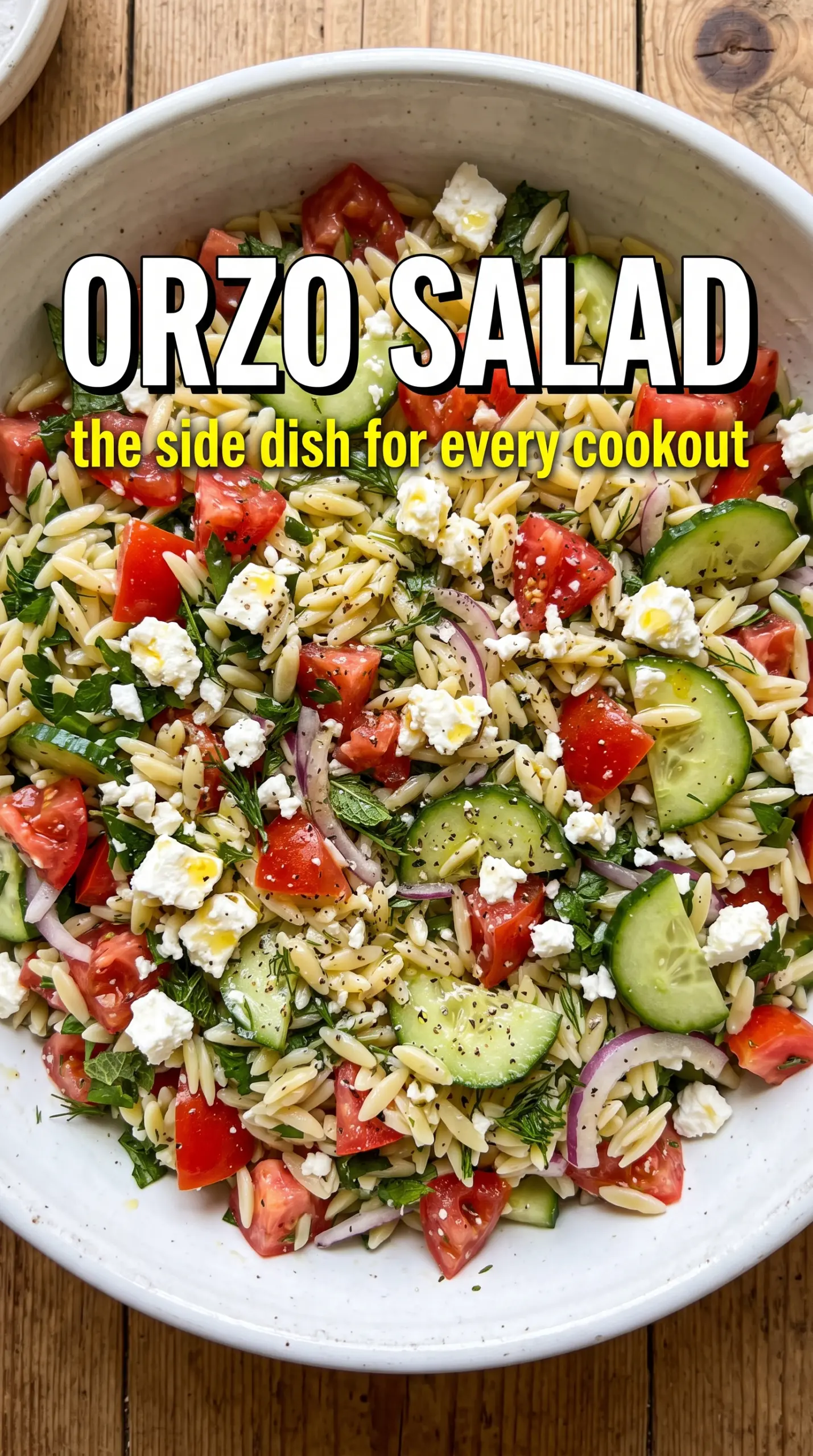 Mediterranean Orzo Salad bright lemony fresh
