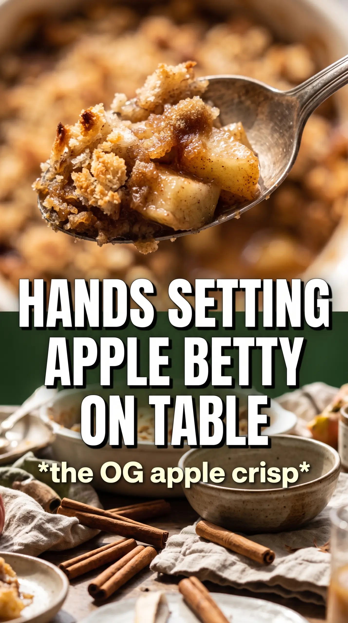 Apple Betty golden breadcrumb crust spiced apples