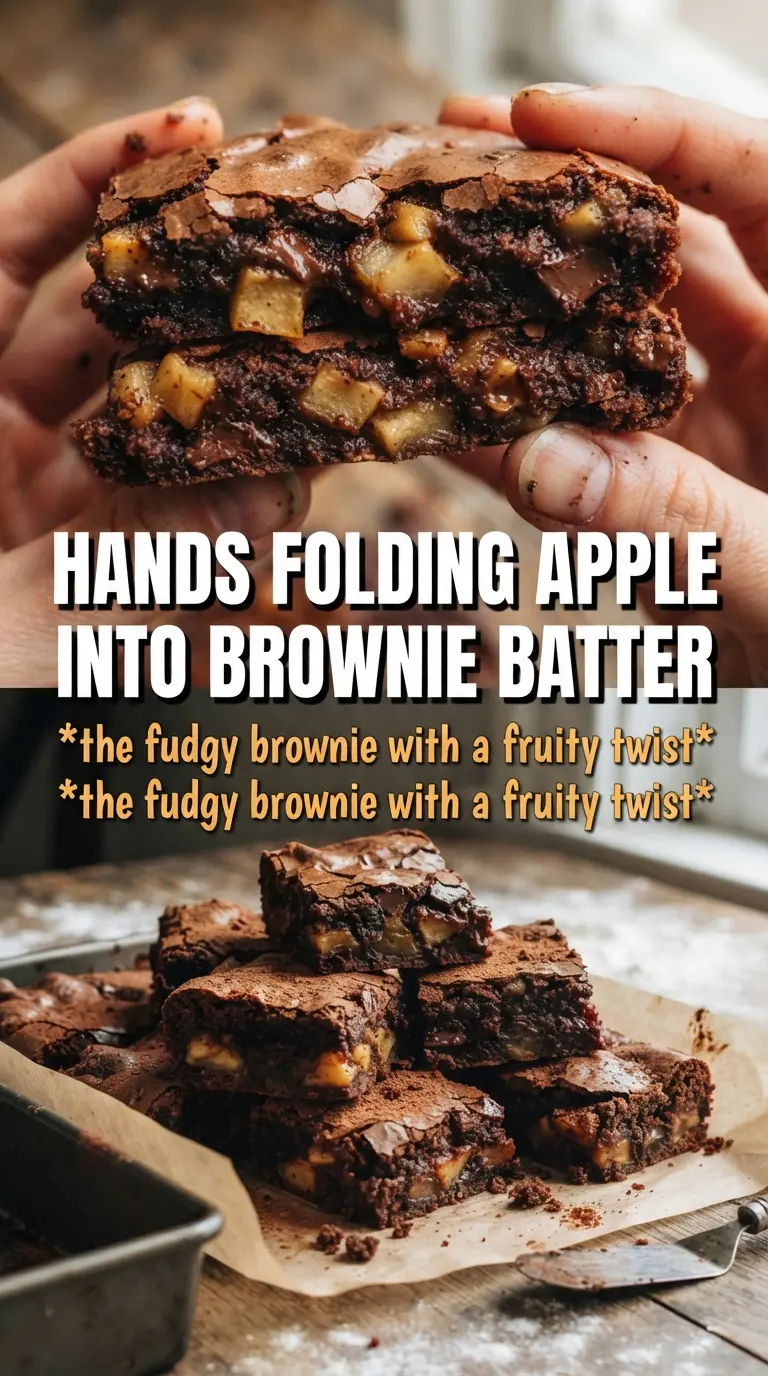 Apple Brownies fudgy cinnamon caramel