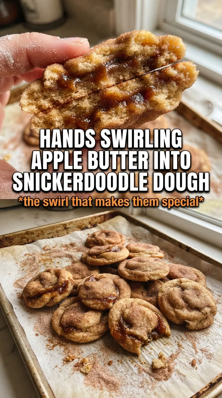 Apple Butter Snickerdoodles soft crinkly cinnamon-spiced