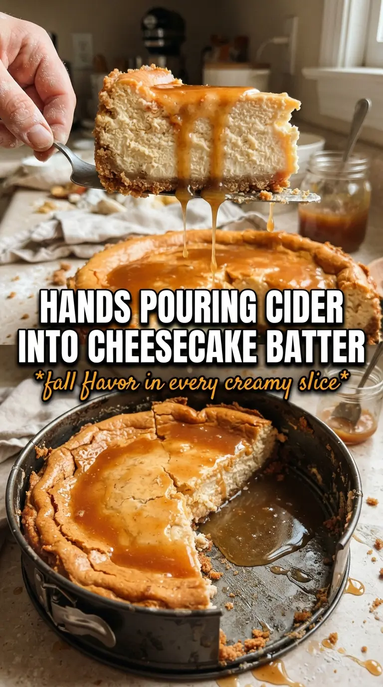 Apple Cider Cheesecake creamy spiced slice