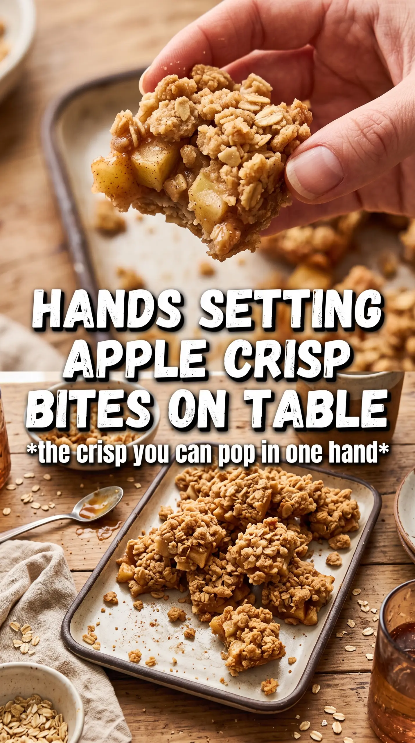 Apple Crisp Bites golden oat crumble mini dessert