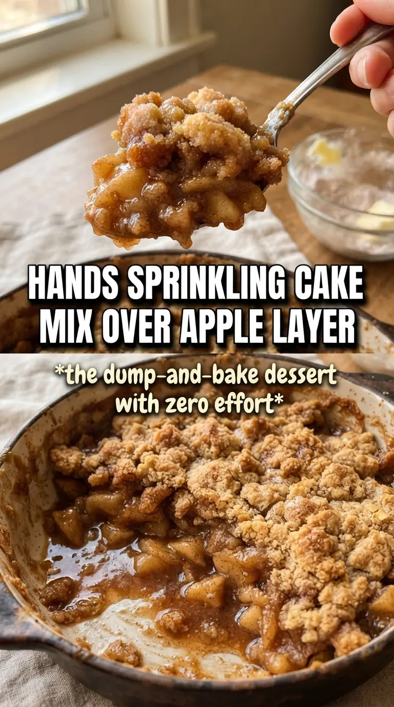 Apple Dump Cake golden crumble, buttery edges, tender apples
