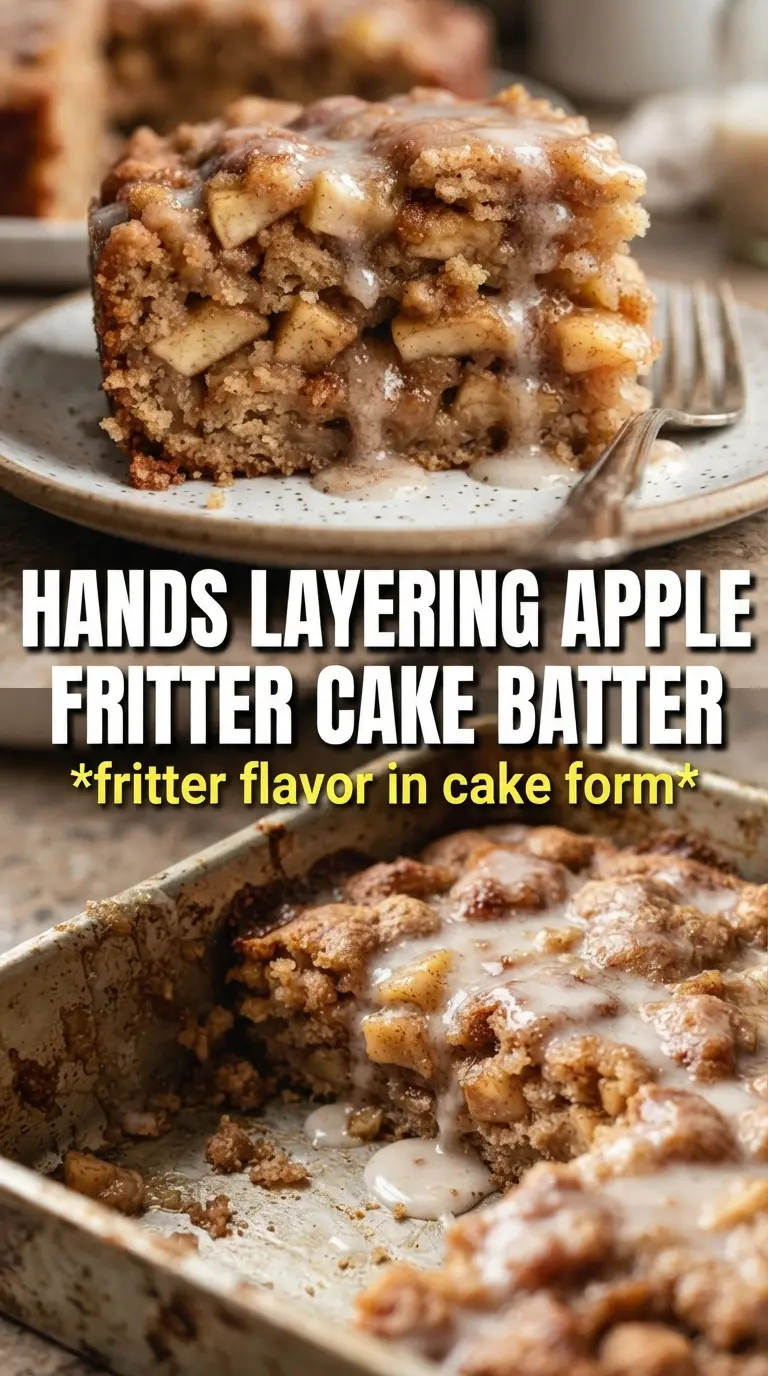Apple Fritter Cake golden cinnamon apple glaze