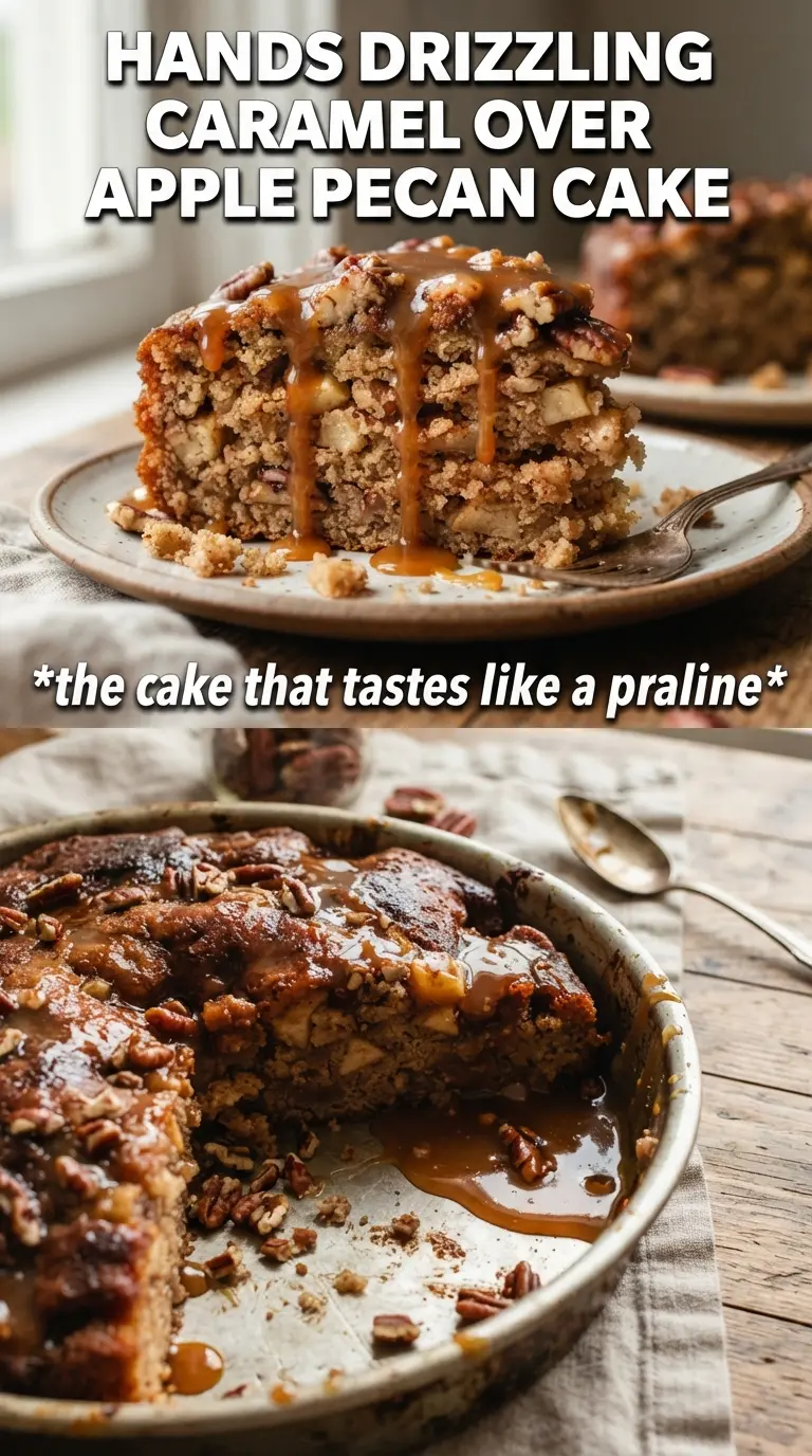 Apple Pecan Cake With Caramel Glaze golden bundt caramel