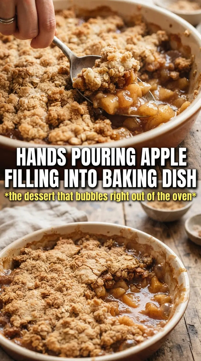 Apple Pie Bake golden crumble spiced apples