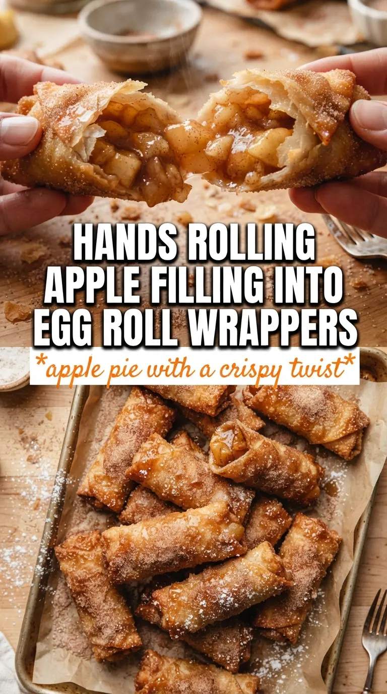 Apple Pie Egg Rolls crispy cinnamon apple dessert