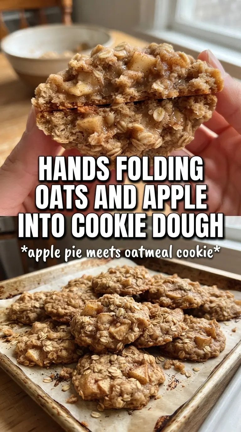 Apple Pie Oatmeal Cookies chewy spiced caramel
