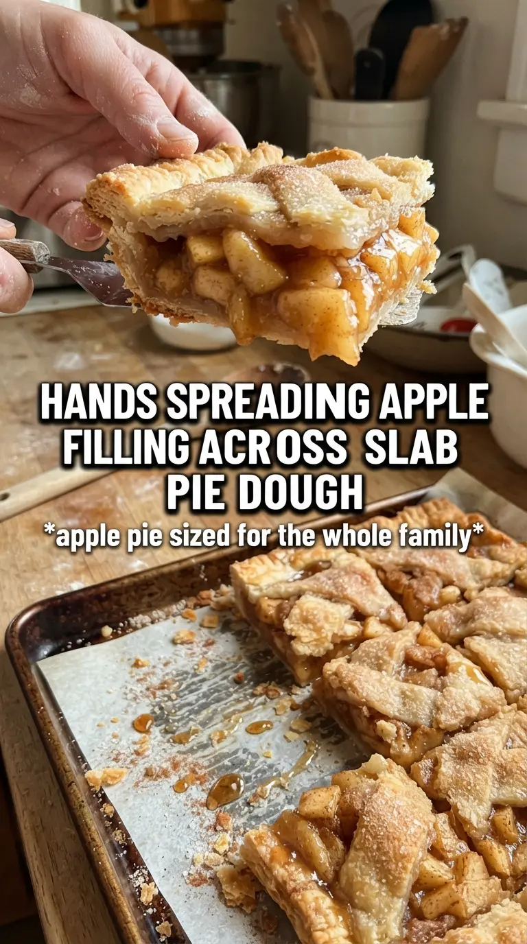 Apple Slab Pie golden flaky caramel-drizzled